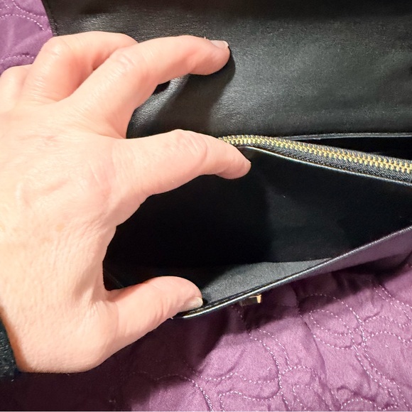 Valentino Orlandi Black Vegan Leather Crossbody with Gold Hardware - Picture 8 of 12